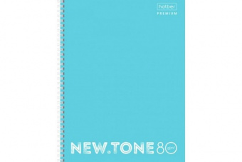 Тетрадь А4 80 л. кл. греб. Х "Ньютон пастель. Незабудка"