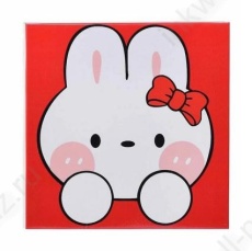 Аппликация помпонами 30*30 см Творческая мастерская "Милый зайка"