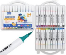 Набор акриловых маркеров 24 цв. 1-5 мм, кисть