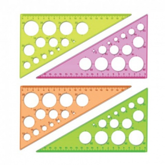 Угольник 30° 19 см СТАММ с окружн.