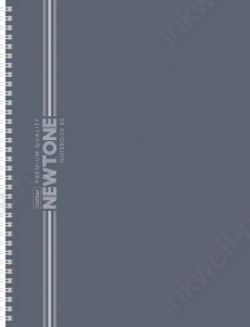 Тетрадь А4 80 л. кл. греб. Х "NEWtone Pastel. Серый агат" Soft-touch