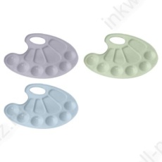 Палитра овальная Кокос пласт. 21*15 см, нежный микс