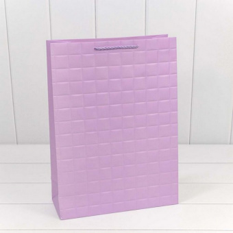 Пакет подар. 32*45 см OMG "Квадраты. Сиреневый"