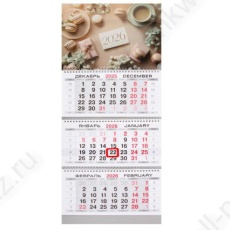 Календарь квартальный 2026 г. 3 бл. 3 гр. Klerk "Нежный десерт"