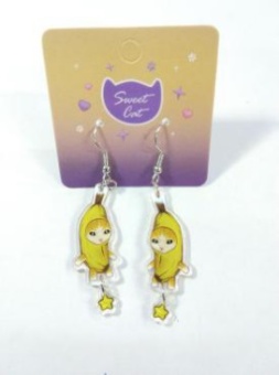 Серьги Sweet CS "Котик клубничка"