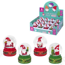 Сувенир "Снежный шар. Гномики" 4,5 см., асс.