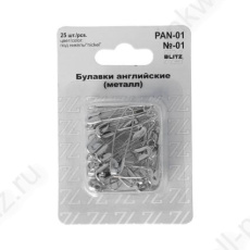 Булавки английские 25 шт. Blitz №01 32 мм  Булавки английские 25 шт. Blitz №01 32 мм