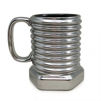 Кружка 400 мл "Болт" серебро.