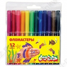 Фломастеры 12 цв. Каляка-Маляка вент. колп.