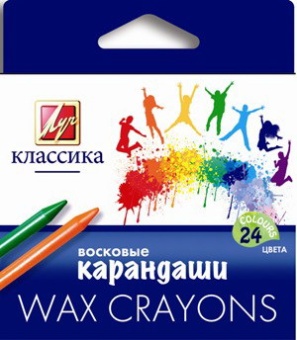 Мелки воск. 24 цв. ЛУЧ "Классика" кругл.