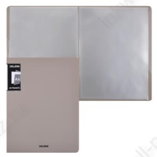 Папка 40 вкл. Klerk "Nude" торцевой, внутр. карман, пыльный бежевый