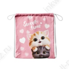 Мешок для обуви 1 отд. 36*44 см Кокос "Sweetest cat"  
