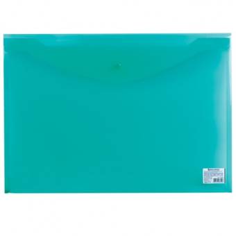 Папка-конверт на кнопке А3 Brauberg 180 мкм, асс.