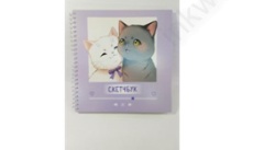 Скетчбук 200*200 мм греб. 40 л. + 06 л. аквар. Sweet CS "Котики музыка" жест. подложка