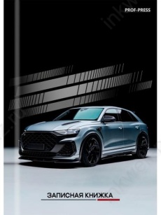 Блокнот А7 64 л. тв. обл. клетка ПП "Серебристая машина"