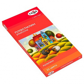 Пластилин 22 цв. ГАММА "Мультики" 440 г, со стеком