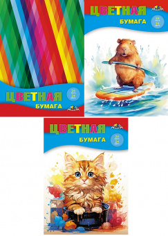 Бумага цв. А4 24 л. 24 цв. Апплика