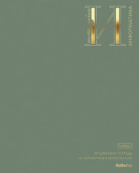 Тетрадь 48 л. кл. Х "Яркая палитра. Информатика" эвкалиптовый мед, 3D фольга, софт-тач